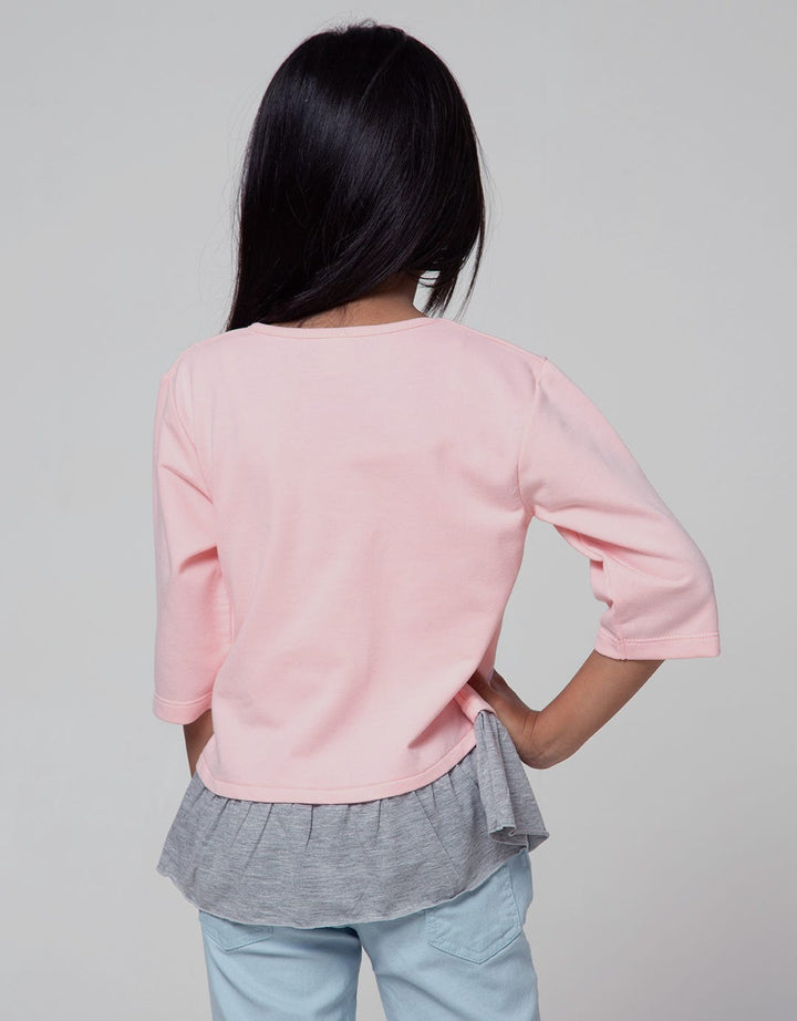 Little M Long Sleeve T-Shirt Ruffle Bear Love