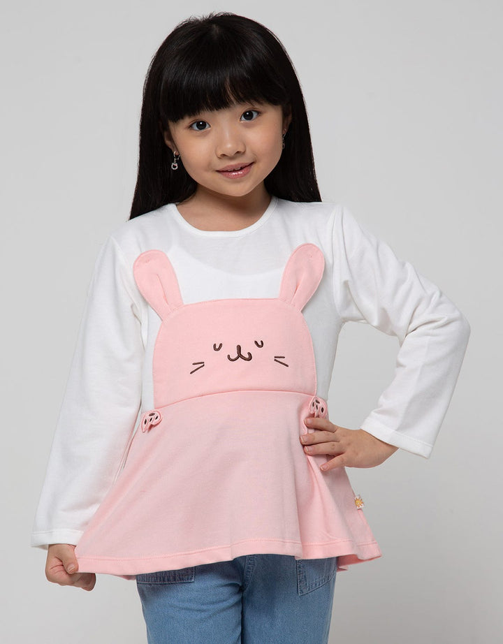 Little M Long Sleeve T-Shirt Bunny Kuping Aplikasi
