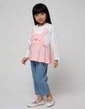 Little M Long Sleeve T-Shirt Bunny Kuping Aplikasi
