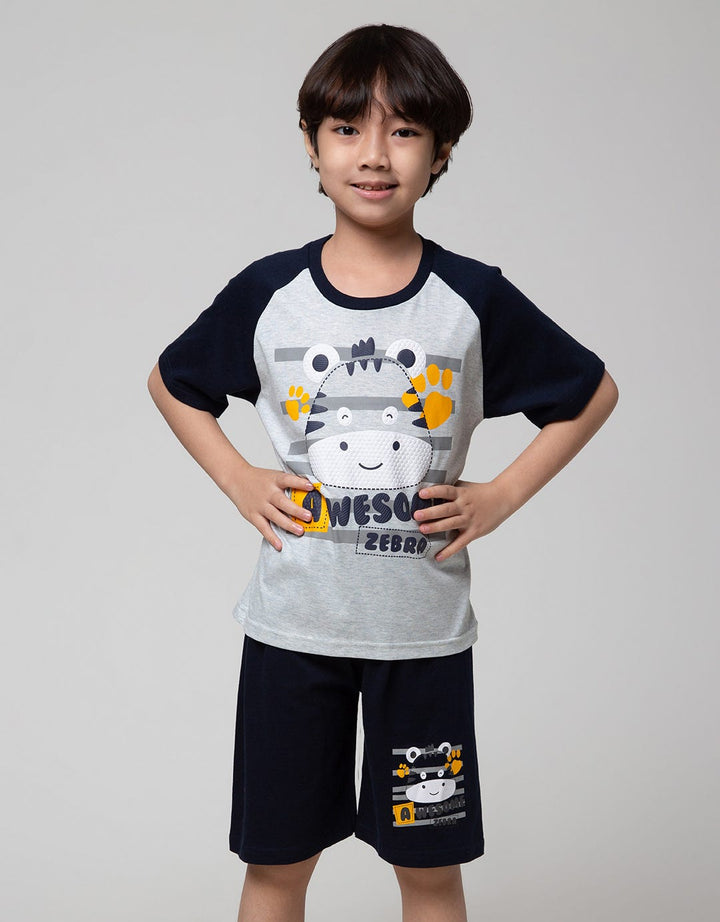 Little M Top Bottom Set Raglan Animal