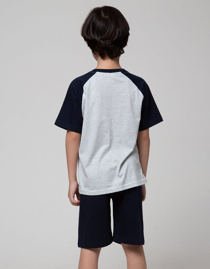 Little M Top Bottom Set Raglan Animal