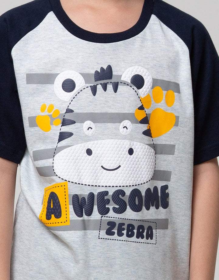 Little M Top Bottom Set Raglan Animal