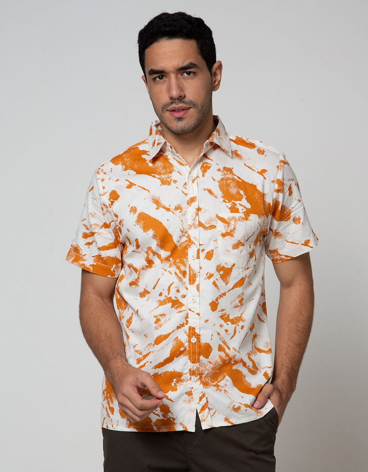Nevada Short Sleeve Shirt Abstrak Print