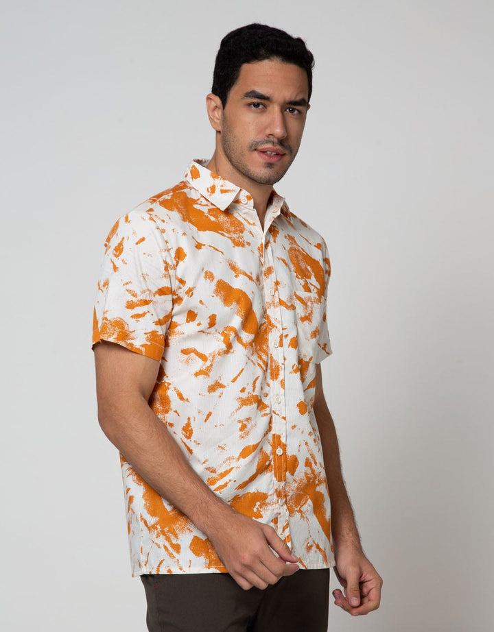 Nevada Short Sleeve Shirt Abstrak Print