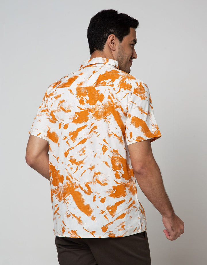 Nevada Short Sleeve Shirt Abstrak Print