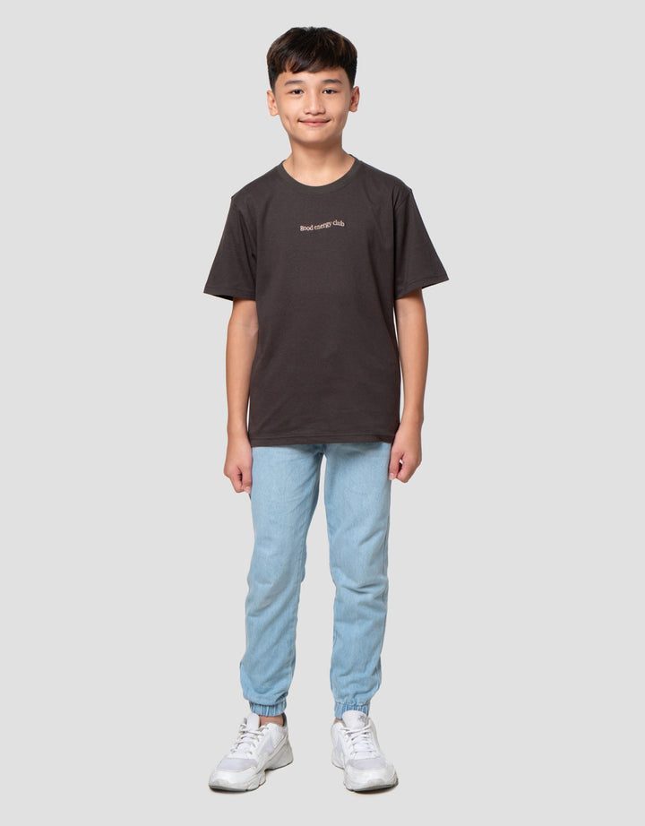 Nevada Cool Wording Good Energy Club Kaos Anak Laki-laki