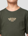 Nevada Cool Wording Brave Mode On Kaos Anak Laki-laki