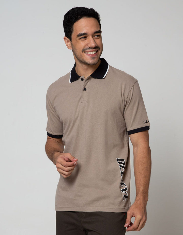 Nevada Short Sleeve Polo Shirt Print Believe