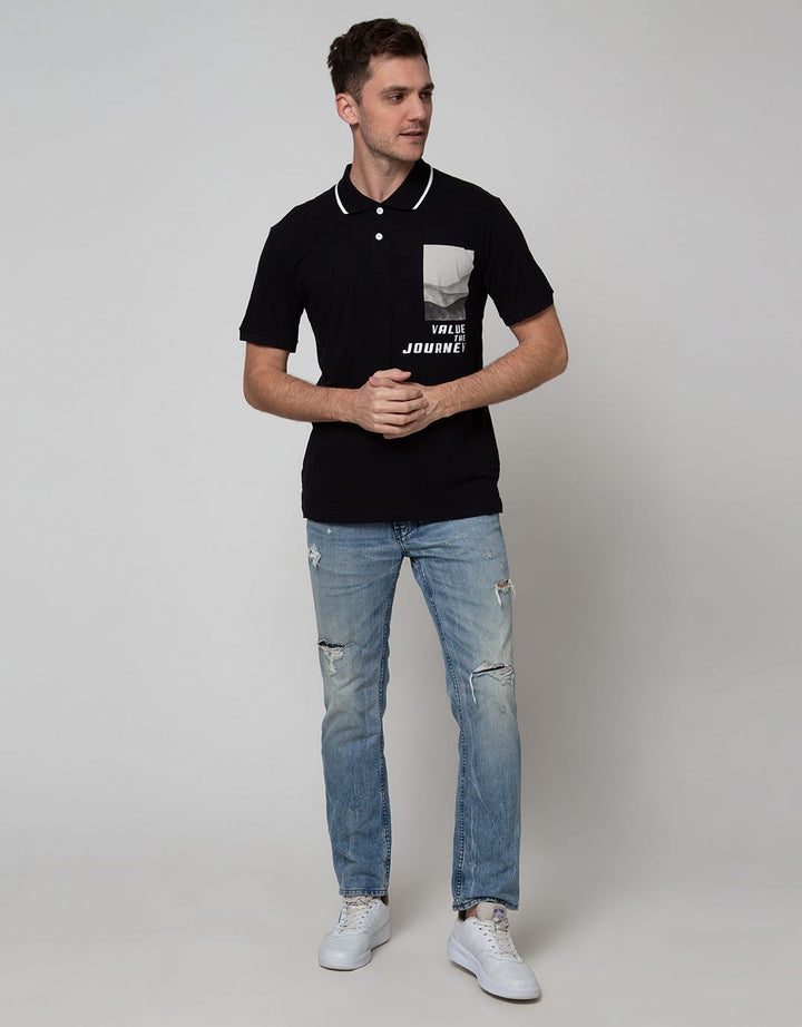 Nevada Short Sleeve Polo Shirt Jersey Print