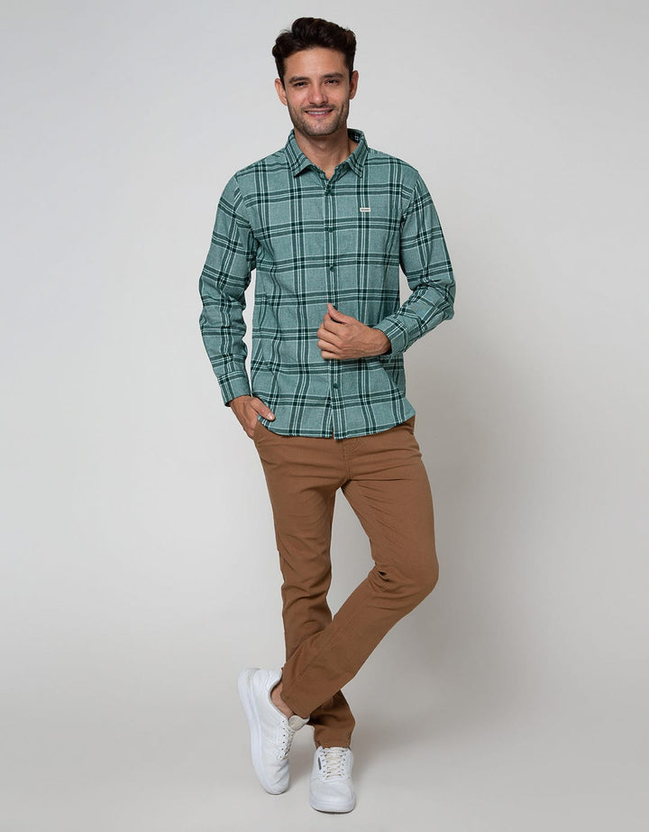 Nevada Long Sleeve Shirt Checked Flannel