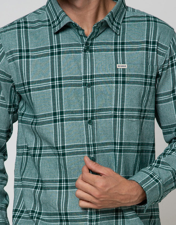 Nevada Long Sleeve Shirt Checked Flannel