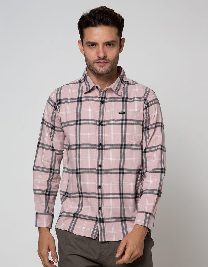 Nevada Long Sleeve Shirt Checked Flannel