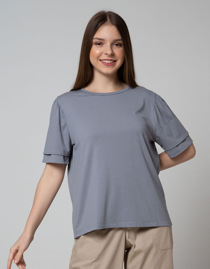 Connexion Short Sleeve Blouse Layer Frill Sleeve
