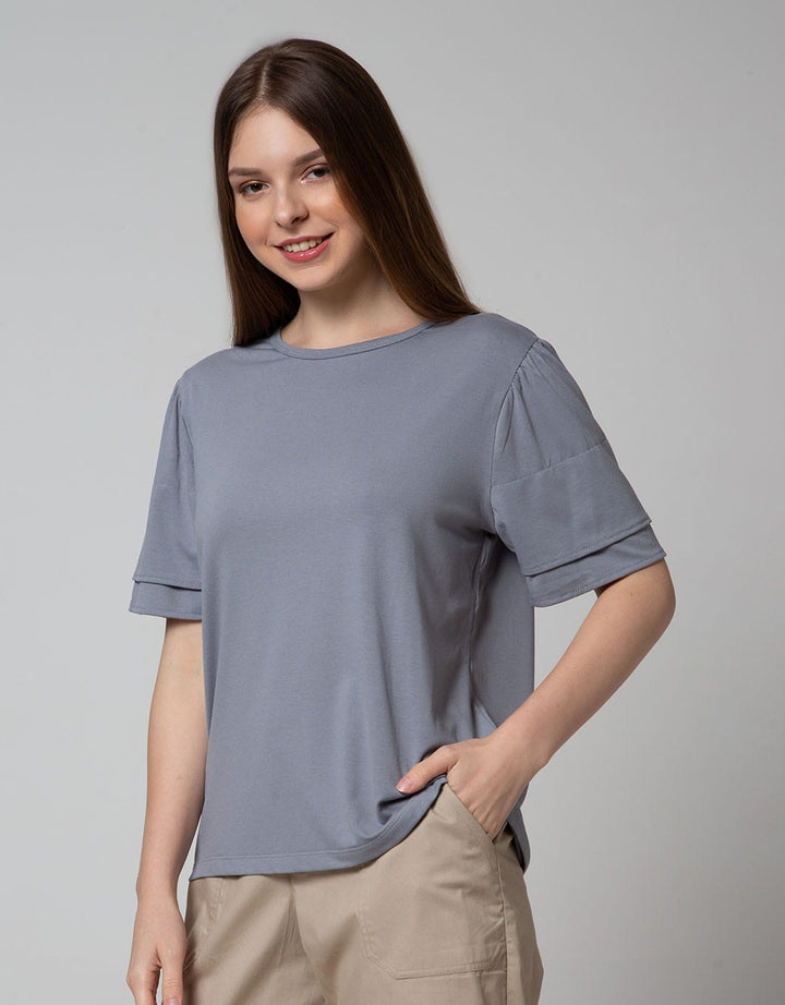 Connexion Short Sleeve Blouse Layer Frill Sleeve