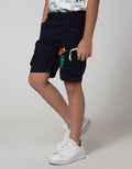 Little M Short Pants Woven Karet Sablon Plus Zipper