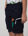 Little M Short Pants Woven Karet Sablon Plus Zipper