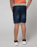 Little M Denim Shorts Rib Cut N Sewn Kantong Cargo