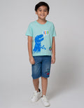 Little M Denim Shorts Karet Bordir Car