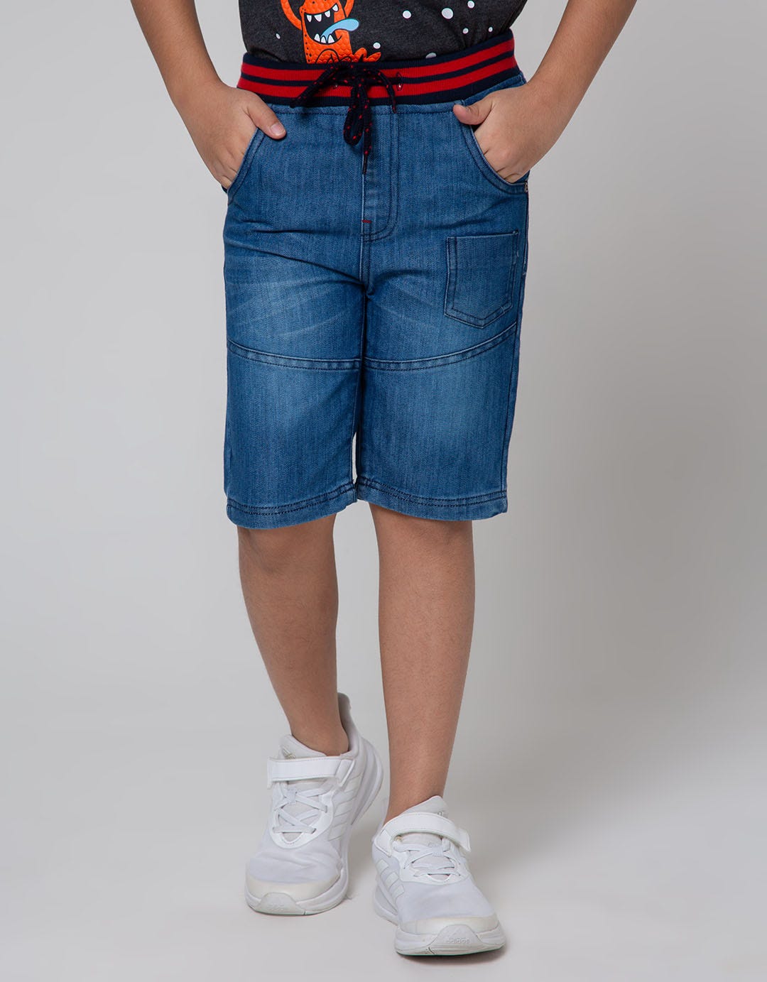 Little M Denim Shorts Rib Cut N Sewn