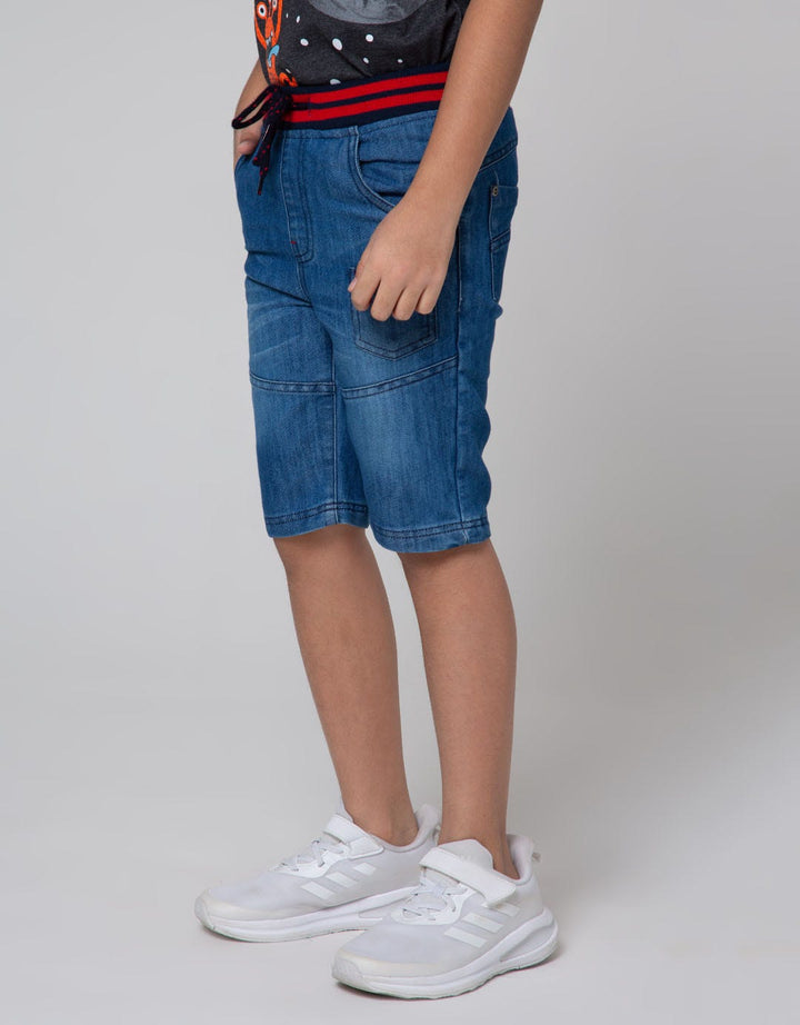 Little M Denim Shorts Rib Cut N Sewn