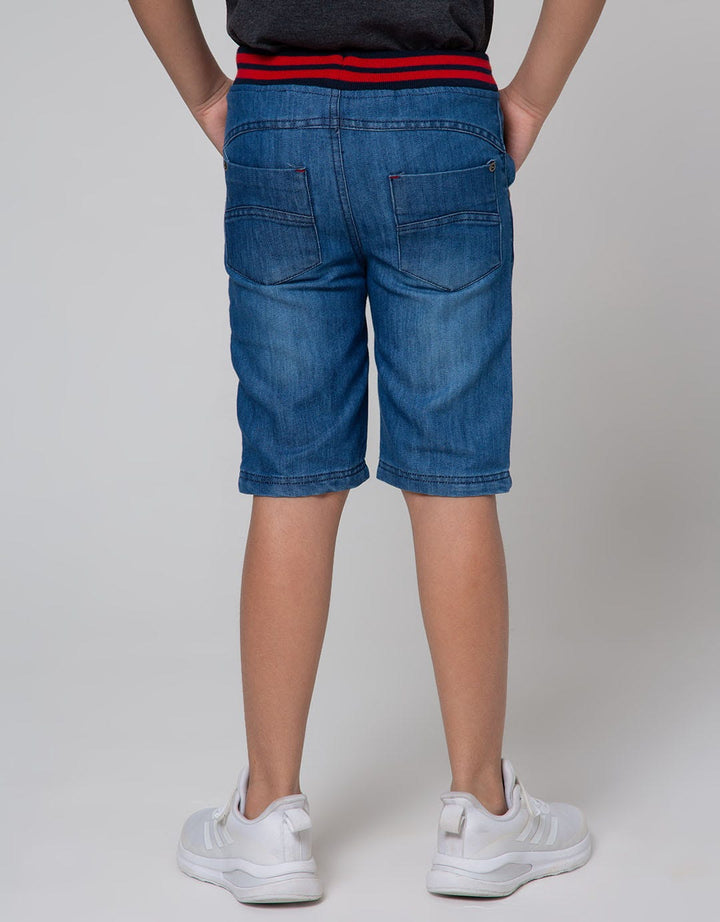 Little M Denim Shorts Rib Cut N Sewn