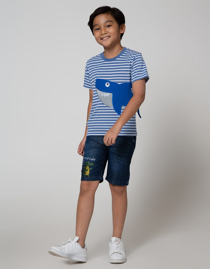 Little M Denim Shorts Karet Buaya