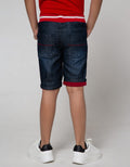 Little M Denim Shorts Rib Kombinasi Kaki
