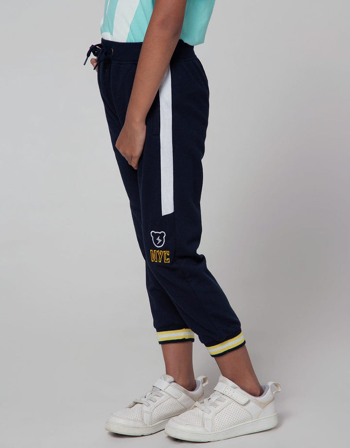 Little M Jogger Cut N Sewn Baby Terry Embroidery