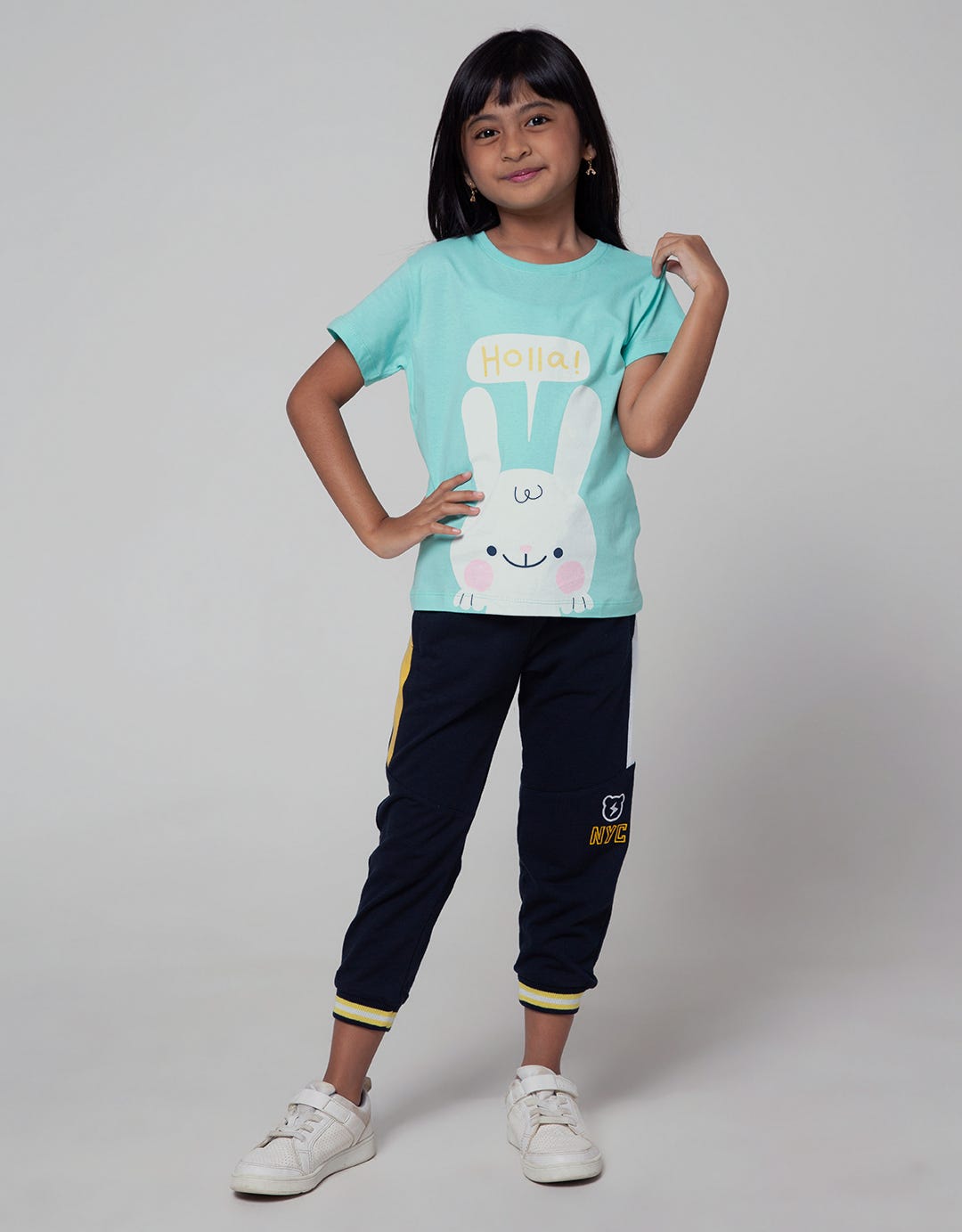 Little M Jogger Cut N Sewn Baby Terry Embroidery