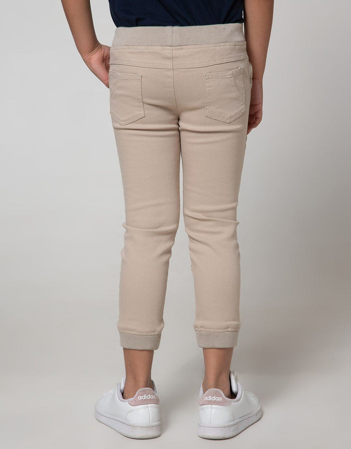 Little M Long Pants Woven Rib Kabasic Rib Twilltape Embroidery