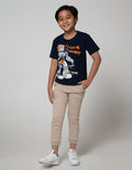 Little M Long Pants Woven Rib Kabasic Rib Twilltape Embroidery