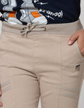 Little M Long Pants Woven Rib Kabasic Rib Twilltape Embroidery