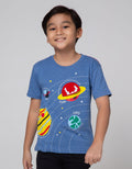 Little M Short Sleeve T-Shirt Space Aplikasi Flip
