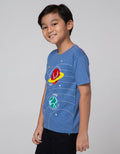 Little M Short Sleeve T-Shirt Space Aplikasi Flip