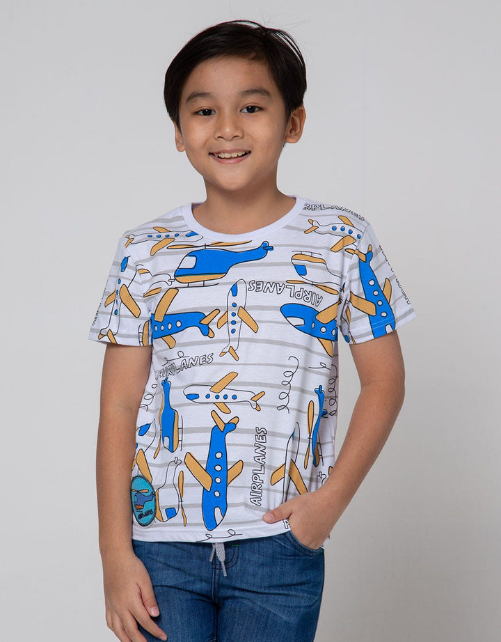 Little M Short Sleeve T-Shirt Pesawat Aplikasi