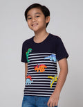 Little M Short Sleeve T-Shirt Stripe Dino
