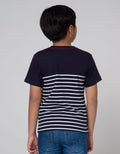 Little M Short Sleeve T-Shirt Stripe Dino