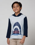 Little M Long Sleeve T-Shirt Shark Hoody Application 