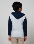 Little M Long Sleeve T-Shirt Shark Hoody Application 
