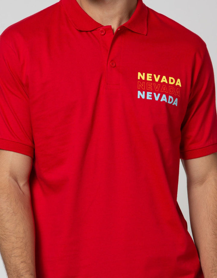 Nevada Short Sleeve Polo Shirt Print Three Logo