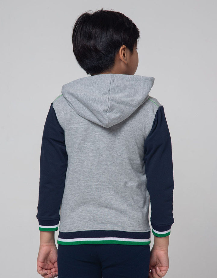 Little M Jacket Knit Terry Robot Hoodie