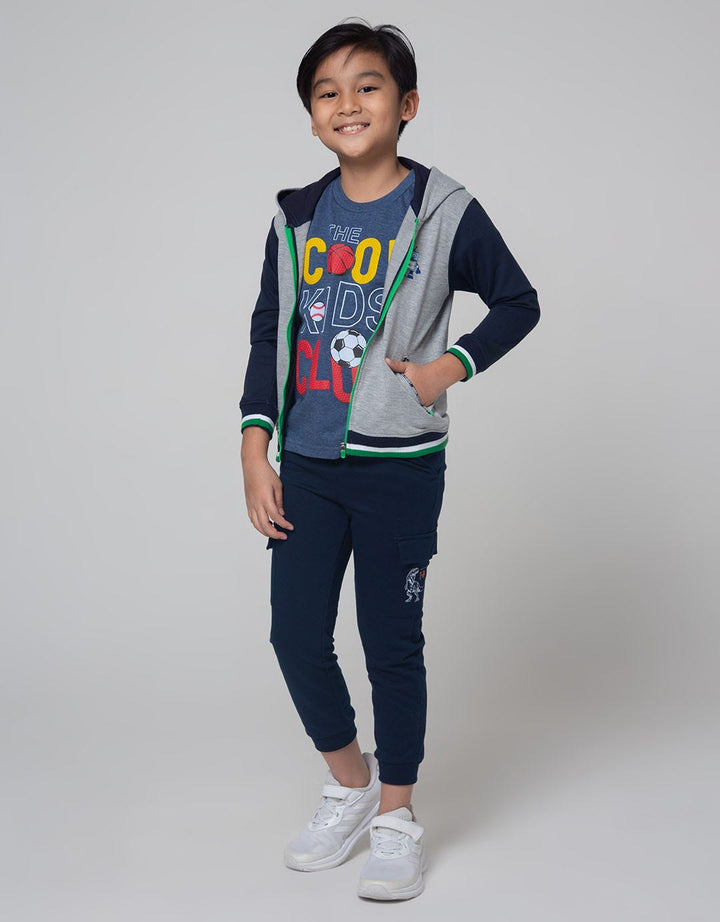 Little M Jacket Knit Terry Robot Hoodie