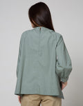 Details Long Sleeve Blouse Turt Ikat