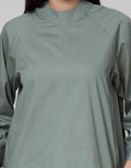Details Long Sleeve Blouse Turt Ikat