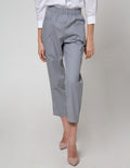 Details Pants Loose Fit With Rubber Waist And Fake Button