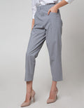 Details Pants Loose Fit With Rubber Waist And Fake Button