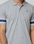 Nevada Short Sleeve Polo Shirt Print Stripe Sleeve