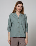 Details Long Sleeve Blouse Twisted