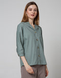 Details Long Sleeve Blouse Twisted