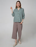 Details Long Sleeve Blouse Twisted